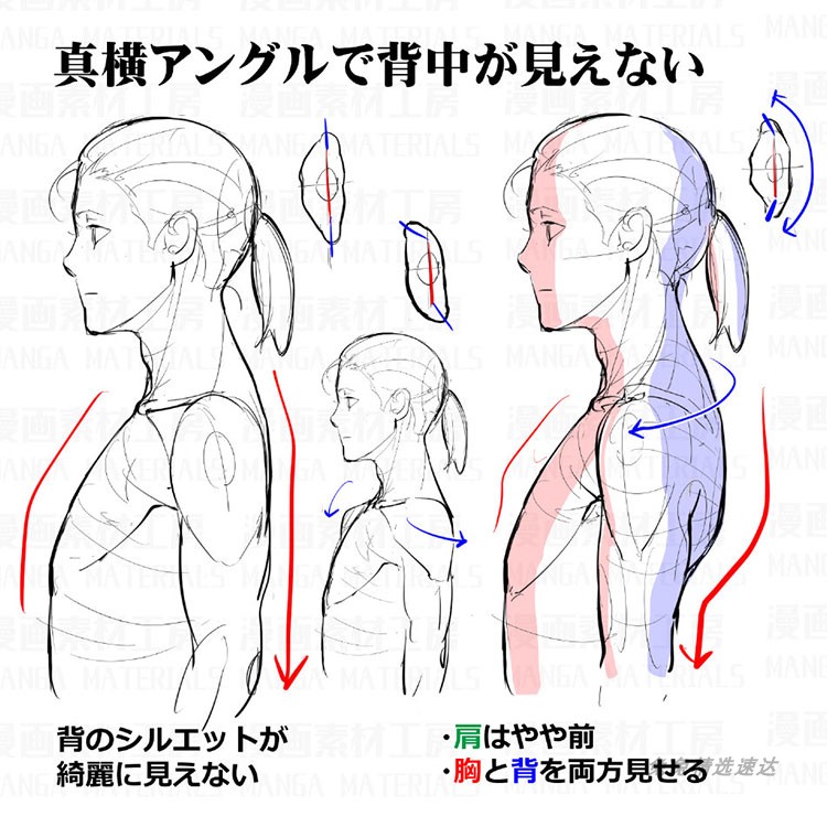 Pixiv漫画人体动态线稿 造型姿势角度 线稿草图 绘画速写临摹素材 第14张