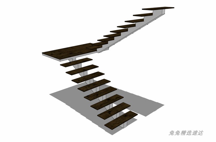 现代旋转楼梯su模型楼梯扶手su模型螺旋楼梯su中式欧式楼梯模型 第7张