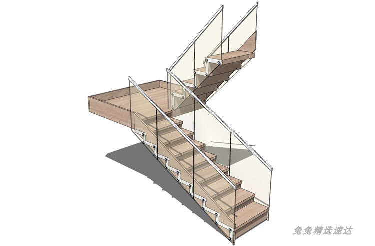 现代旋转楼梯su模型楼梯扶手su模型螺旋楼梯su中式欧式楼梯模型 第12张