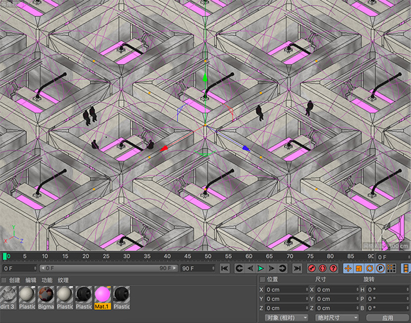C4D科幻镂空方格上坐着的人创意工程创意场景3D模型素材CY175 第2张