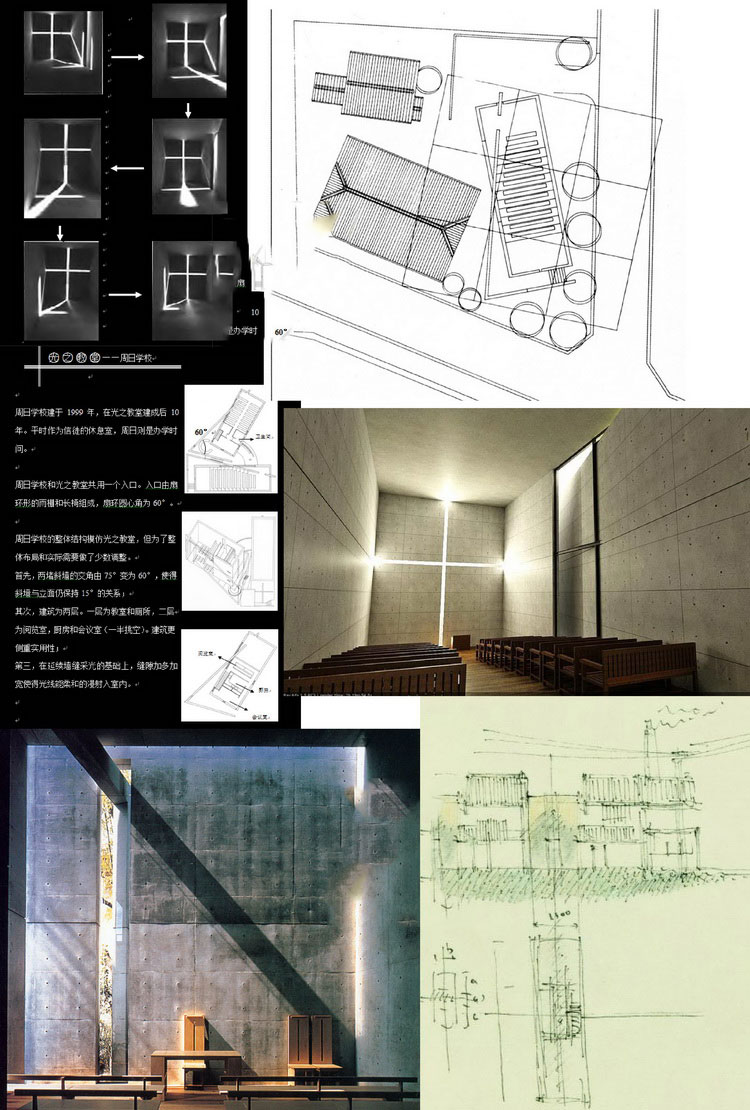 建筑大师作品分析光之教堂/水之教堂CAD图纸 SU模型 PPT分析 第17张