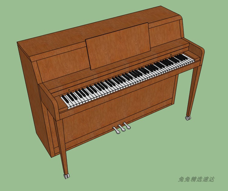 sketchup草图大师钢琴su模型乐器piano模型su素材合集电子琴草图 第9张