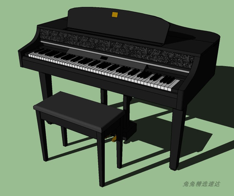 sketchup草图大师钢琴su模型乐器piano模型su素材合集电子琴草图 第13张