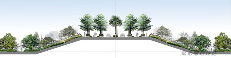 PS建筑园林景观剖面图立面图植物人物材质彩色后期素材PSD分层 第6张