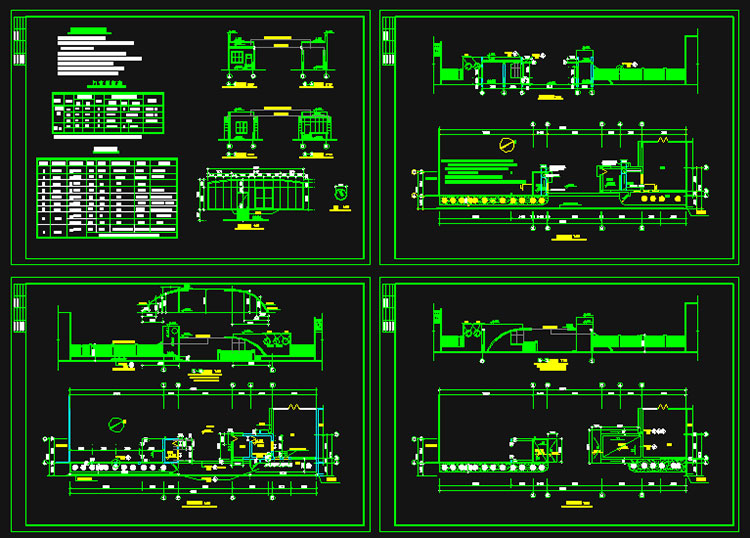建筑小区公园厂房大门入口住宅CAD施工图纸 学校工厂围墙设计素材 第18张