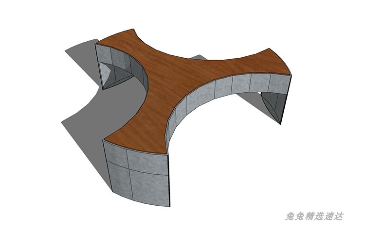 草图大师创意坐凳子SU模型现代异形树池长凳座椅商业广场景观小品 第21张