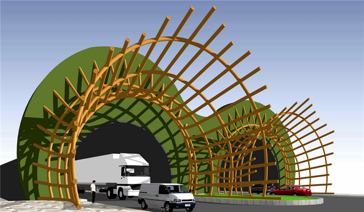 交通车站机场火车站公交客运建筑设计SU模型SketchUp草图大师模型 第5张