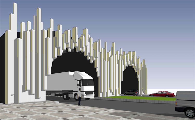 交通车站机场火车站公交客运建筑设计SU模型SketchUp草图大师模型 第24张