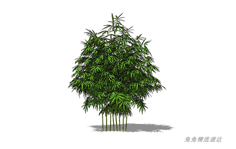 中式日式枯山水庭院植物竹子盆栽小品sketchup景观SU模型 第7张