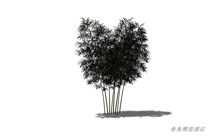 中式日式枯山水庭院植物竹子盆栽小品sketchup景观SU模型 第9张