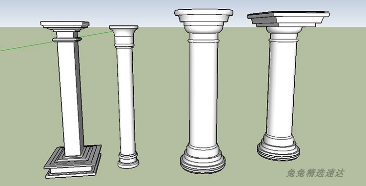 SU欧式罗马柱子门框组件模型素材SketchUp草图大师室内建筑构件3D 第14张