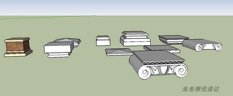 SU欧式罗马柱子门框组件模型素材SketchUp草图大师室内建筑构件3D 第17张