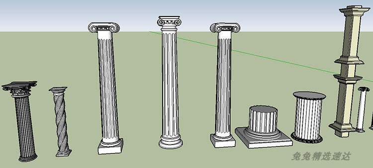 SU欧式罗马柱子门框组件模型素材SketchUp草图大师室内建筑构件3D 第18张