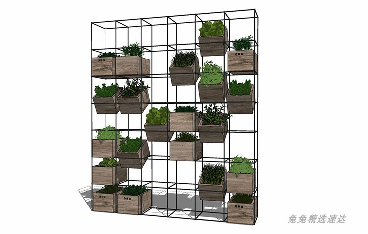 草图大师景观小品绿植物墙花架廊架SU模型库素材现代中式欧式传统 第12张