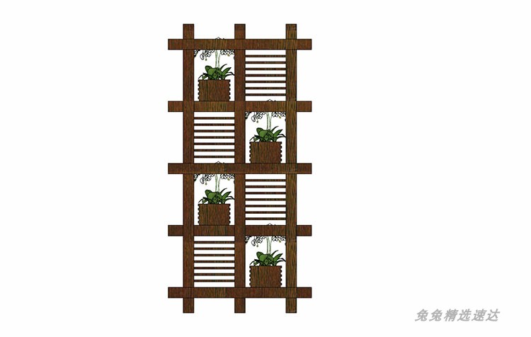 草图大师景观小品绿植物墙花架廊架SU模型库素材现代中式欧式传统 第11张