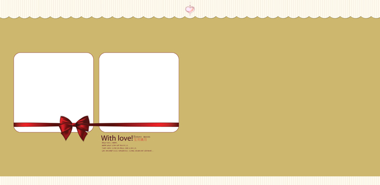 儿童PSD相册模板影楼满月宝宝相册版面设计PS素材方模版 第15张
