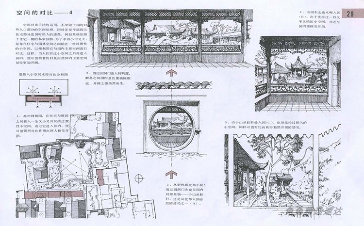 中国古典园林分析 高清jpg 留园拙政园狮子林颐和园平面立面 第14张