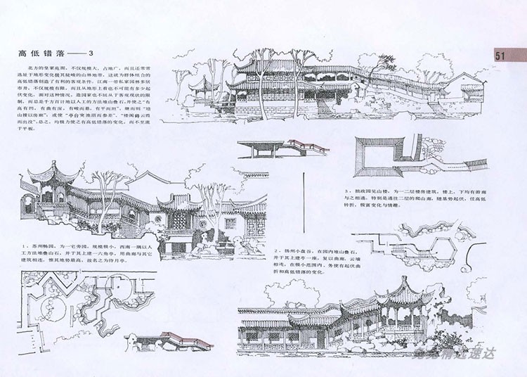 中国古典园林分析 高清jpg 留园拙政园狮子林颐和园平面立面 第19张