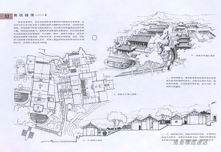 中国古典园林分析 高清jpg 留园拙政园狮子林颐和园平面立面 第22张