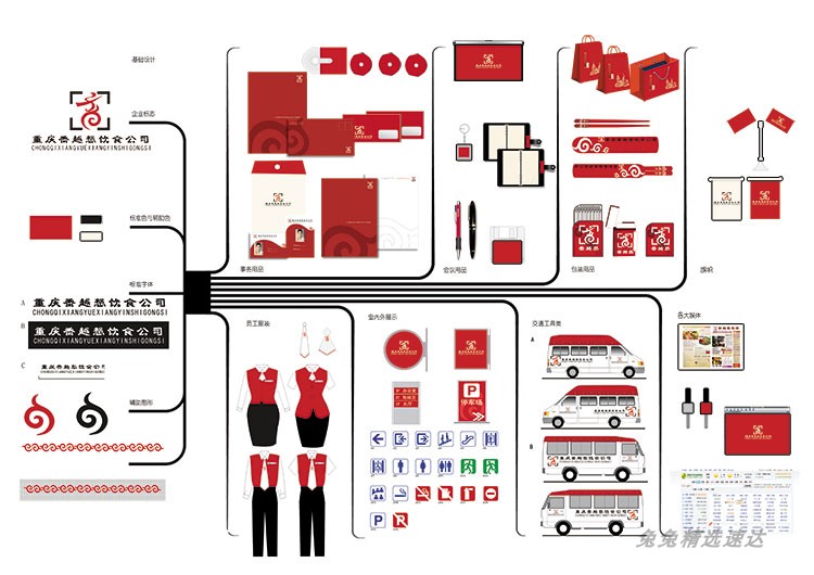 公司企业VI品牌LOGO全套手册毕业作品作业AI/PSD/CDR设计模板素材 第22张