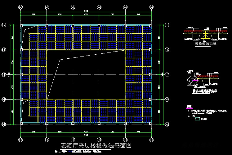 现代大型钢结构阁楼 楼梯cad施工图设计参考资料 第6张