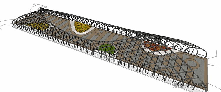 桥梁拱石桥木桥过街天桥SU模型市政钢架sketchup建筑景观设计素材 第11张
