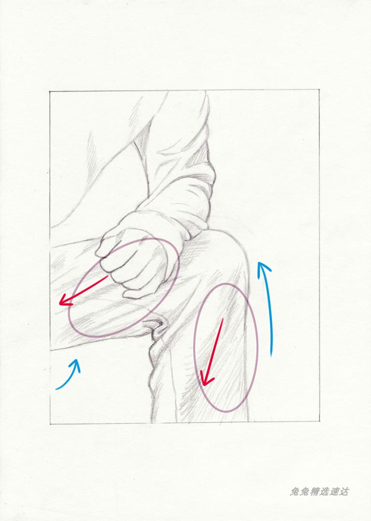 CG绘画 衣服褶皱图解 素描漫画插画 手绘设计人体素材原画 线稿 第18张