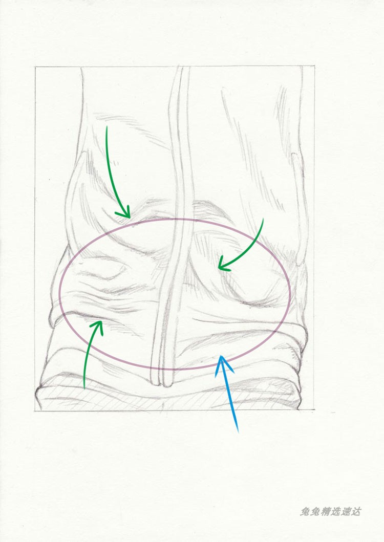 CG绘画 衣服褶皱图解 素描漫画插画 手绘设计人体素材原画 线稿 第20张