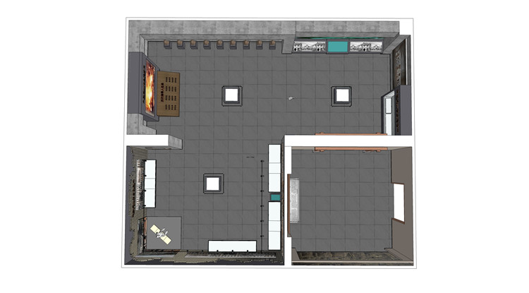 SU模型现代博物馆展厅室内设计场景展览馆su模型源文件草图大师 第5张