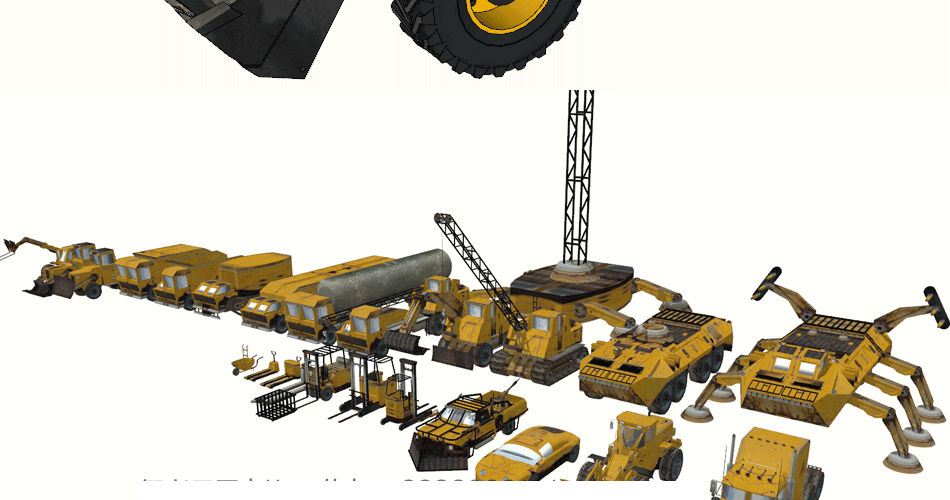 sketchup模型工业机械机器加工化工厂房设备工程车草图大师su模型 第39张