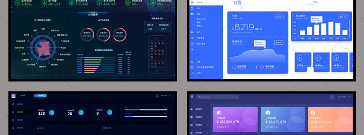 可视化大数据科技网页后台管理图表软件AI界面PSD模版素材源文件 第45张