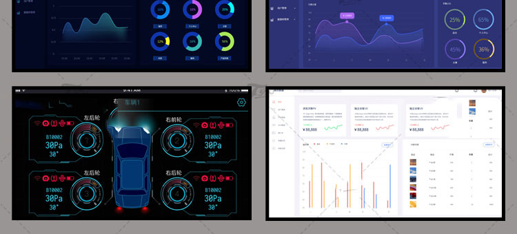 可视化大数据科技网页后台管理图表软件AI界面PSD模版素材源文件 第46张