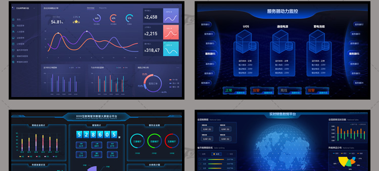 可视化大数据科技网页后台管理图表软件AI界面PSD模版素材源文件 第54张