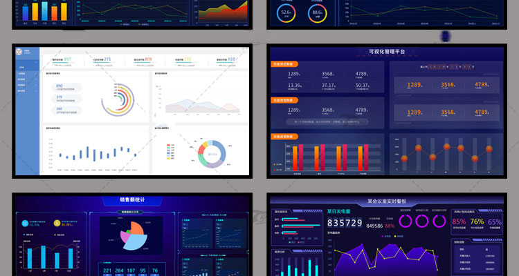 可视化大数据科技网页后台管理图表软件AI界面PSD模版素材源文件 第60张