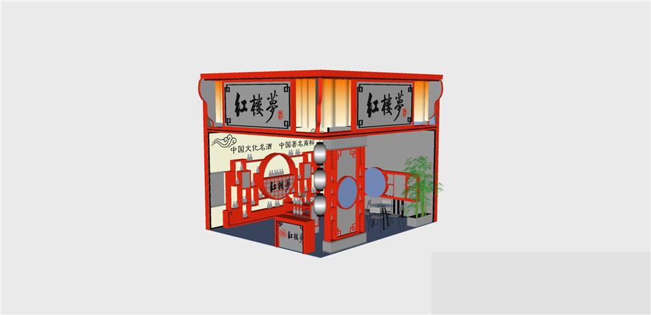 sketchup模型商业展览展厅设计效果图展馆特装搭建草图大师su模型 第7张