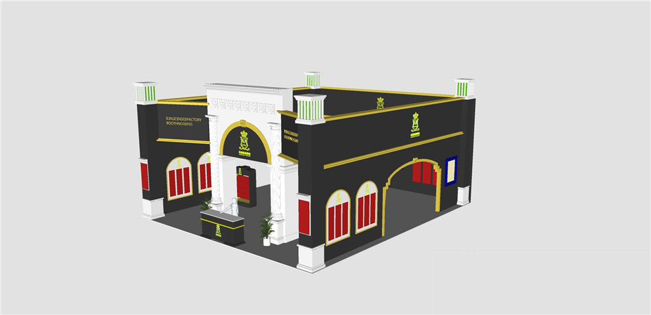 sketchup模型商业展览展厅设计效果图展馆特装搭建草图大师su模型 第32张