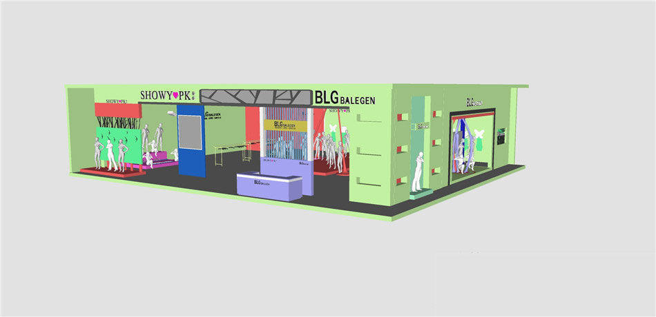 sketchup模型商业展览展厅设计效果图展馆特装搭建草图大师su模型 第47张