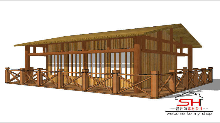 乡村旅游度假村景区小木屋酒店别墅树屋阳光房亭子建筑设计SU模型 第13张