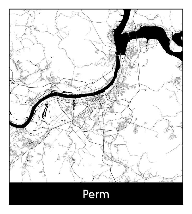 世界城市地图道路线路图PS矢量图黑白简约装饰画画芯高清素材图库 第12张