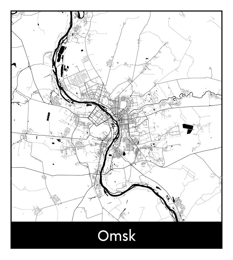 世界城市地图道路线路图PS矢量图黑白简约装饰画画芯高清素材图库 第64张