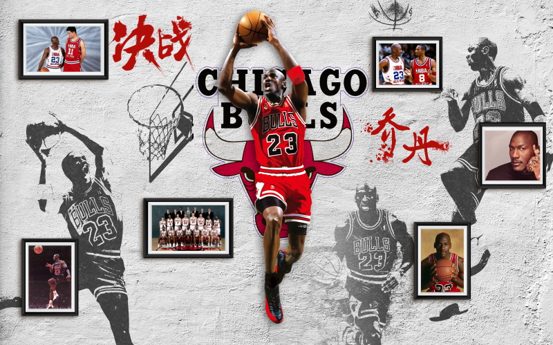 NBA篮球场明显运动健身科比工装背景墙壁画壁纸画芯高清素材图库 第7张