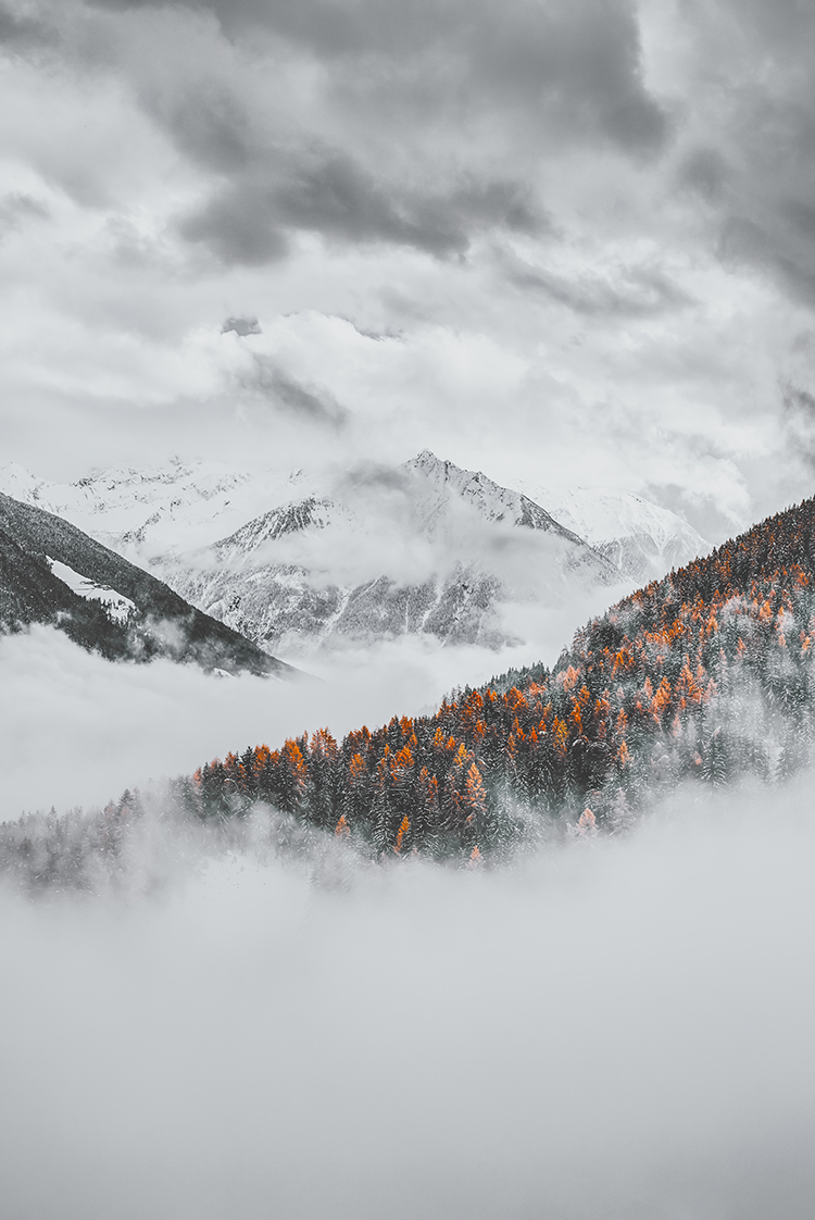 现代简约风景摄影画雪山山峰雪景黑白玄关装饰画画芯图库高清素材 第18张