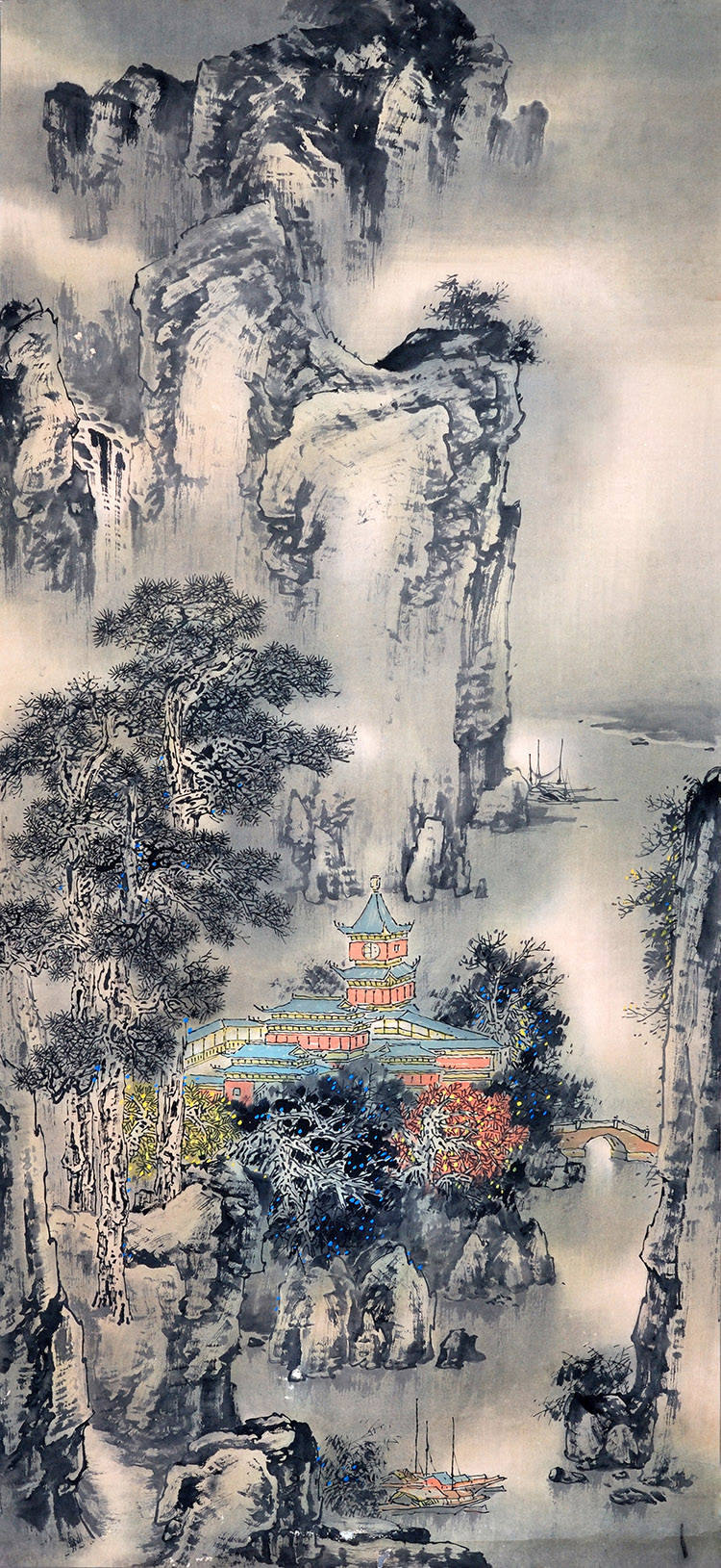 现代新中式大气山水笔墨国画国风客厅玄关装饰画画芯高清素材图库 第38张