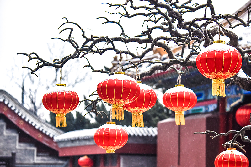 新中式国潮中国红北京故宫红城墙风景摄影装饰画画芯高清素材图库 第17张