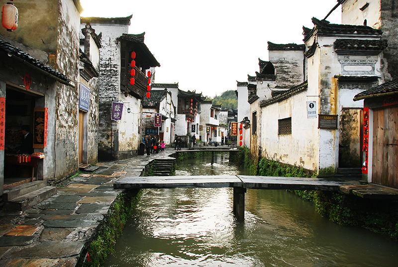 新中式江南水乡山村古镇风景仿古建筑民宿酒店装饰画高清素材图库 第10张