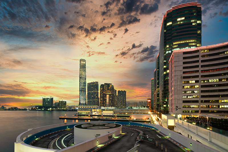 现代轻奢城市深圳上海香港夜景风景摄影图酒店装饰画高清素材图库 第3张