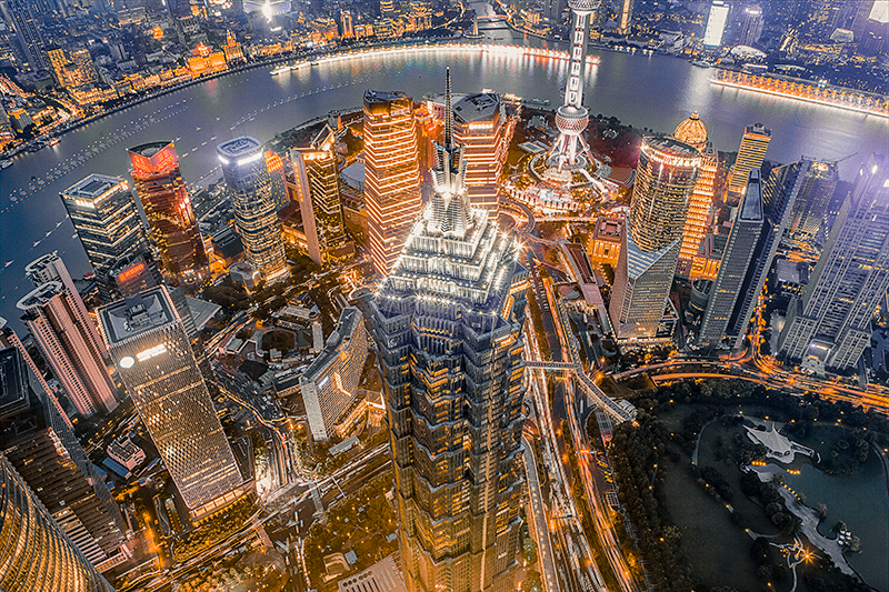 现代轻奢城市深圳上海香港夜景风景摄影图酒店装饰画高清素材图库 第62张