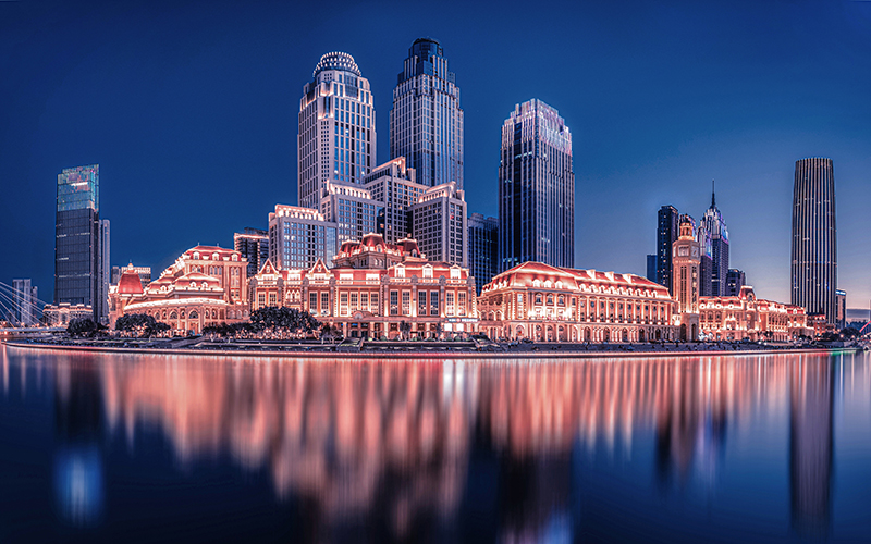 现代轻奢城市深圳上海香港夜景风景摄影图酒店装饰画高清素材图库 第69张