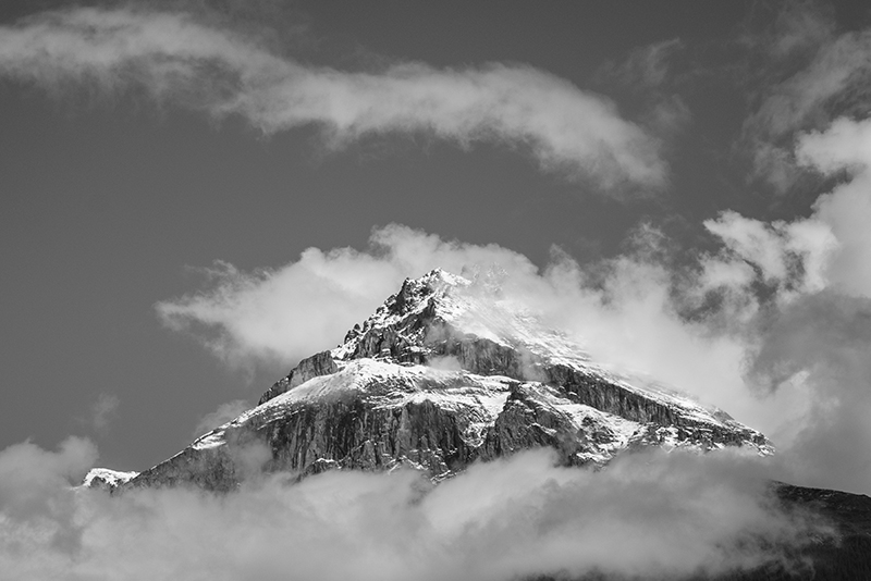 现代中式北欧风黑白灰工业风极简雪山山峰装饰画画芯高清素材图库 第3张