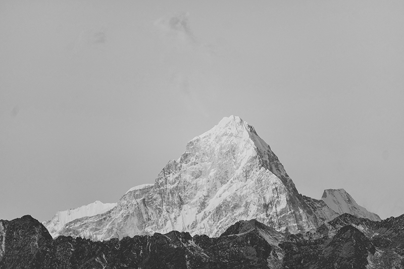 现代中式北欧风黑白灰工业风极简雪山山峰装饰画画芯高清素材图库 第21张